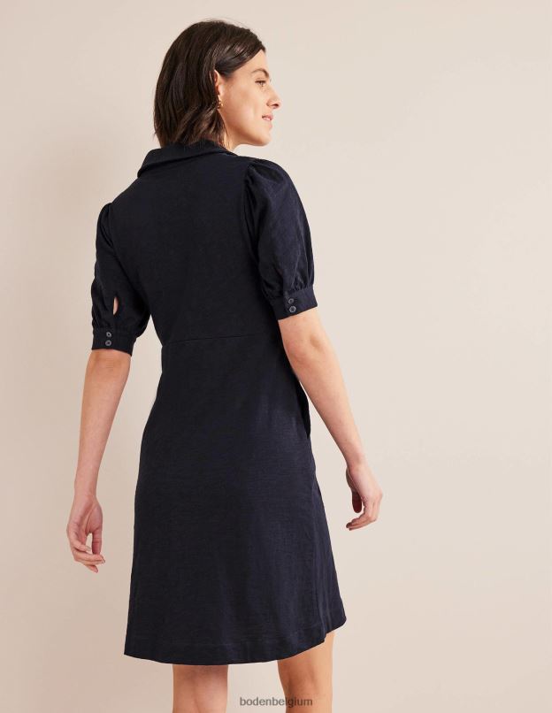 femmes Boden marine robe courte en jersey boutonnée vêtements Z42D02158
