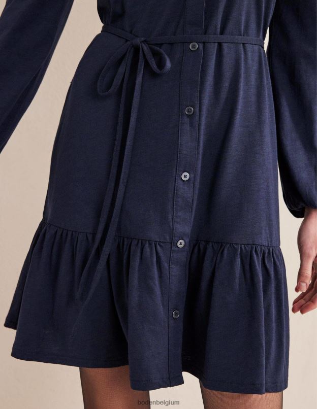 femmes Boden marine robe courte en jersey à volants vêtements Z42D01560