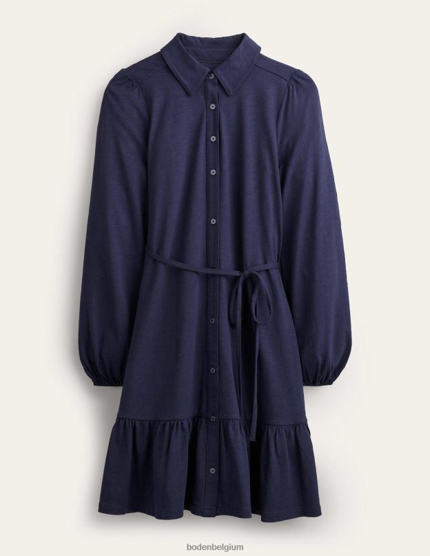 femmes Boden marine robe courte en jersey à volants vêtements Z42D01560