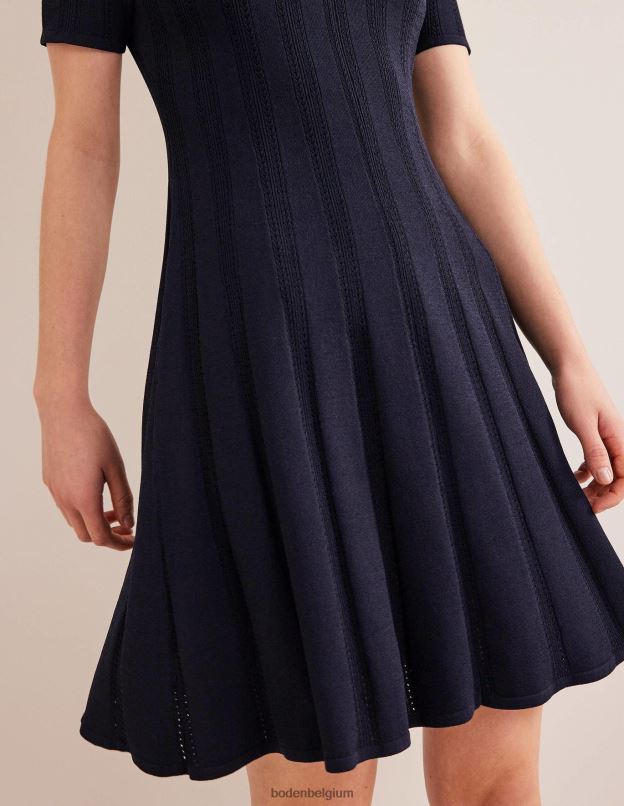 femmes Boden marine robe courte évasée en mailles vêtements Z42D0964