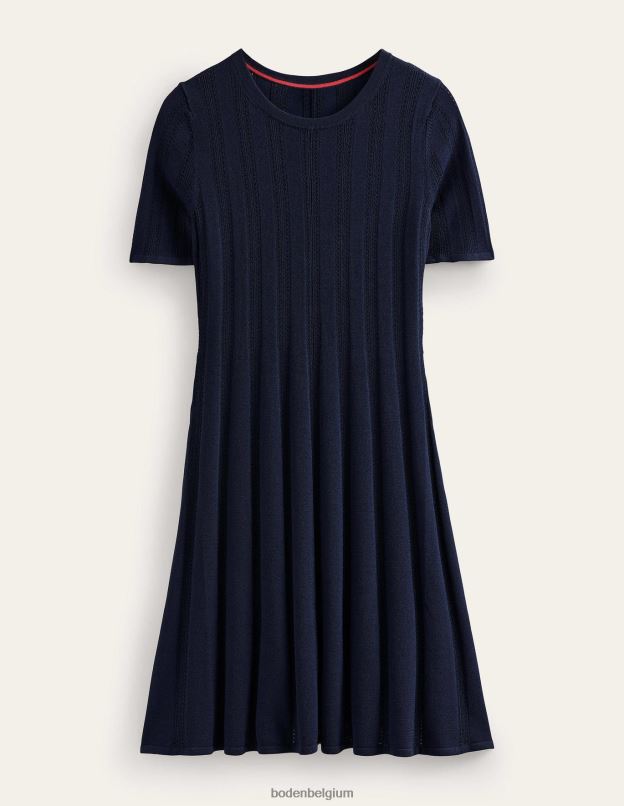 femmes Boden marine robe courte évasée en mailles vêtements Z42D0964
