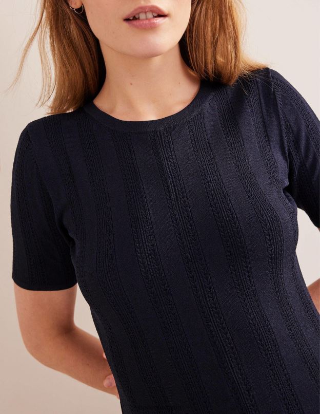 femmes Boden marine robe courte évasée en mailles vêtements Z42D0964