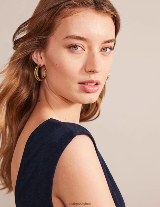 femmes Boden marine robe droite sans manches en jersey vêtements Z42D01170