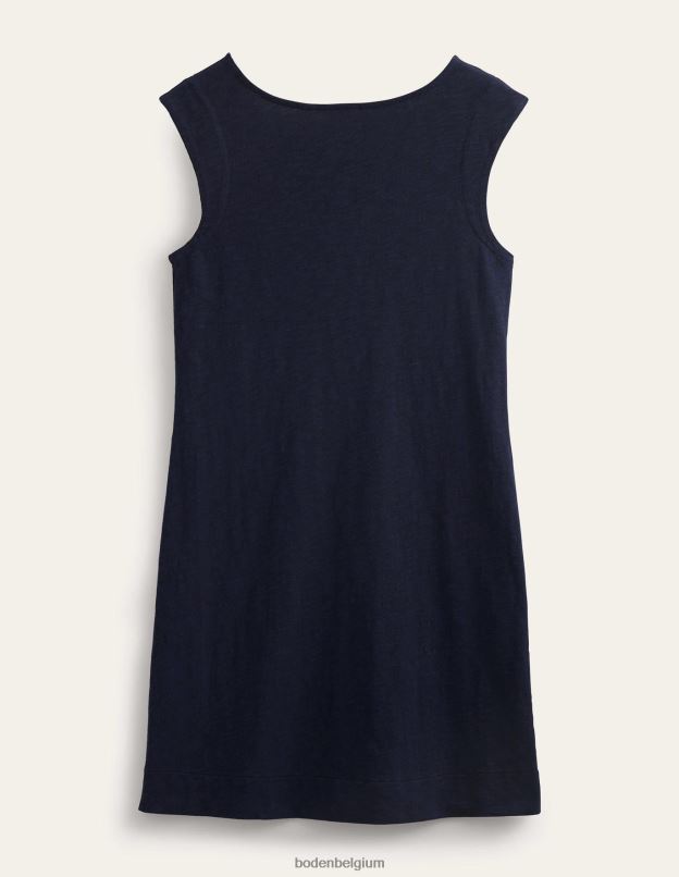 femmes Boden marine robe droite sans manches en jersey vêtements Z42D01170
