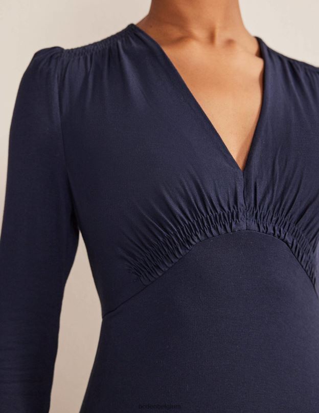 femmes Boden marine robe mi-longue en jersey vêtements Z42D01378