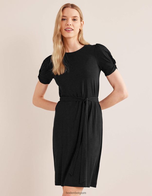femmes Boden noir robe courte en jersey à détail de nœud vêtements Z42D01146
