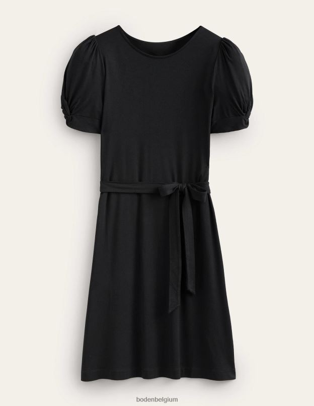 femmes Boden noir robe courte en jersey à détail de nœud vêtements Z42D01146