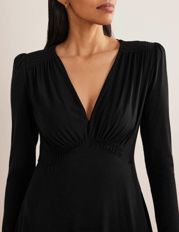 femmes Boden noir robe courte en jersey vêtements Z42D01437