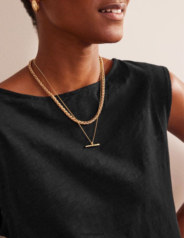 femmes Boden noir robe droite sans manches en jersey vêtements Z42D035