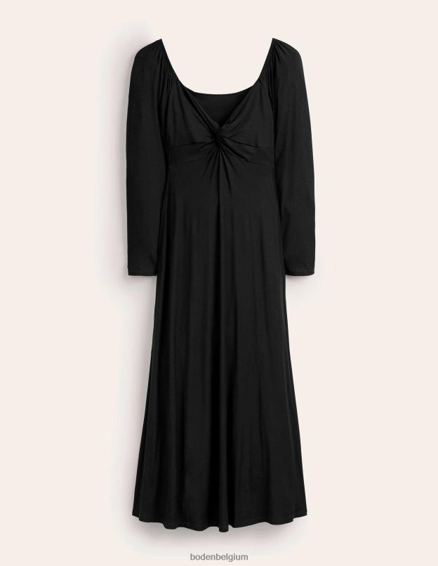 femmes Boden noir robe mi-longue en jersey vêtements Z42D01712