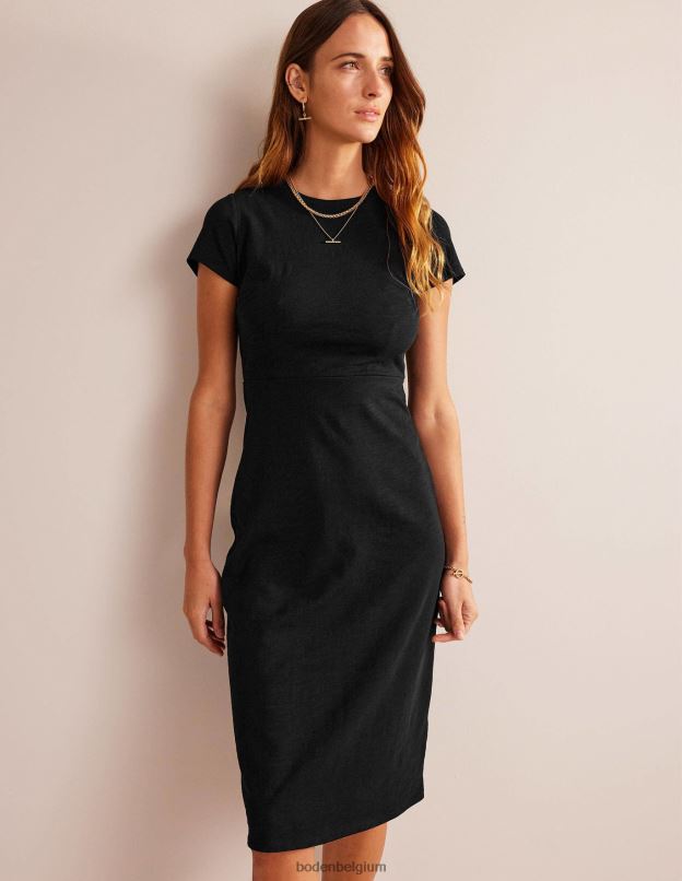 femmes Boden noir robe midi colonne en jersey vêtements Z42D02247