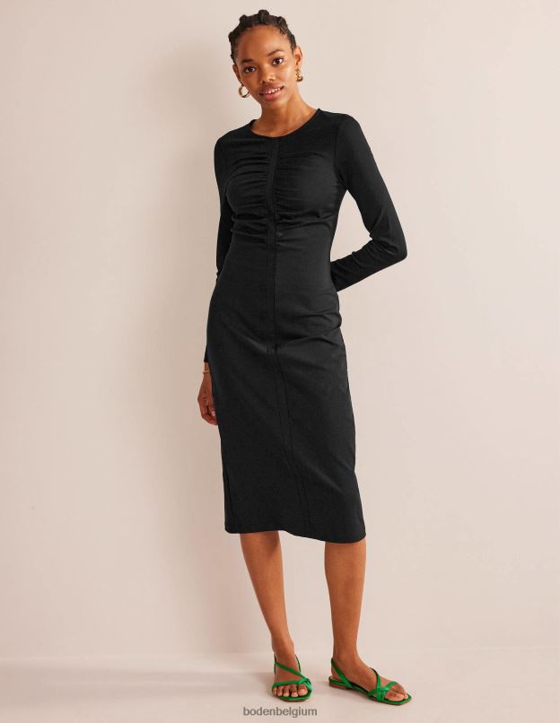 femmes Boden noir robe midi en jersey vêtements Z42D01615