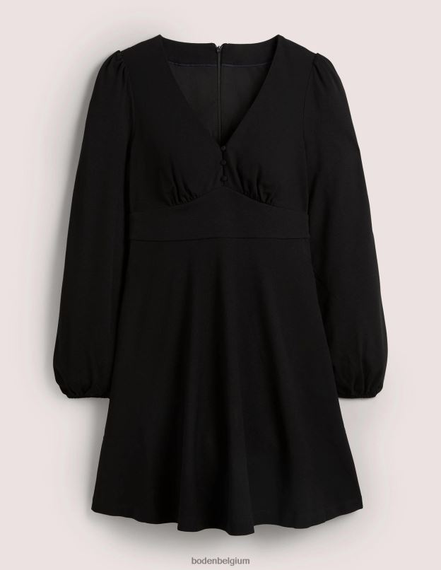 femmes Boden noir robe thé en jersey à col en V vêtements Z42D01669