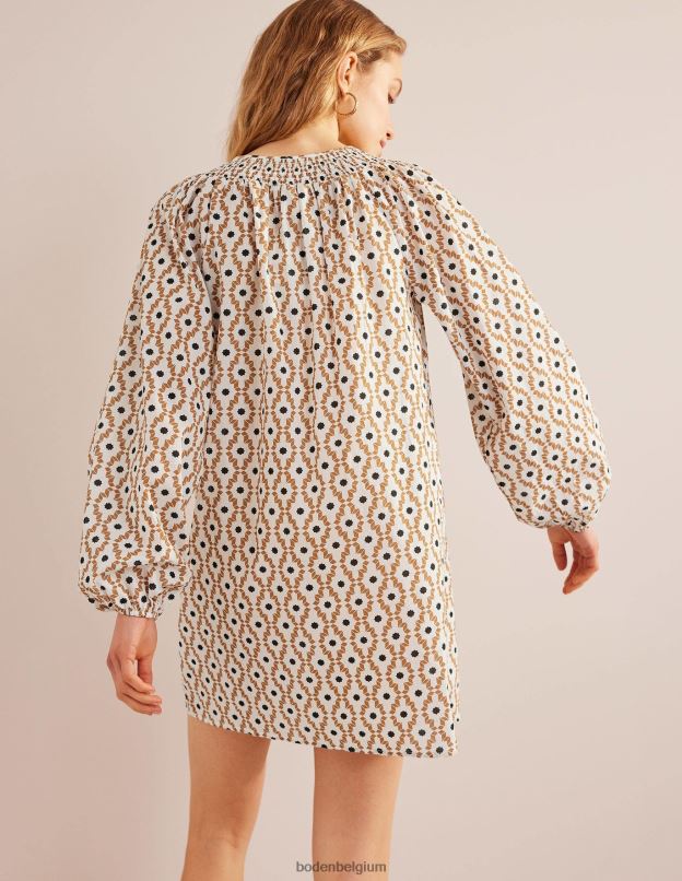 femmes Boden noix de cajou et transe géo caftan de plage à col smocké vêtements Z42D02142