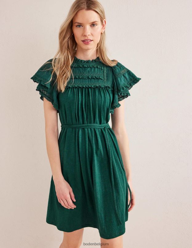 femmes Boden nuit d'émeraude robe courte en jersey à détail de bordure vêtements Z42D01176