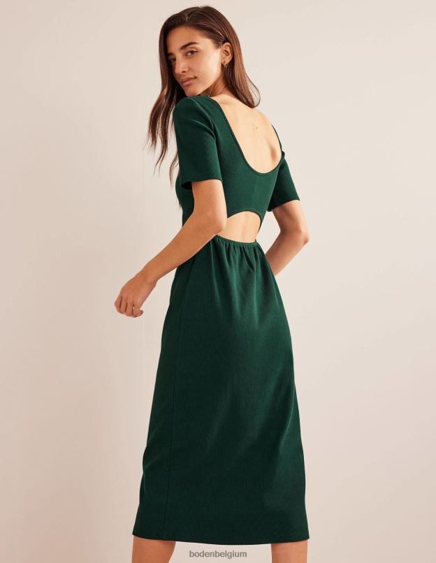 femmes Boden nuit d'émeraude robe midi en jersey côtelé à découpes vêtements Z42D0992