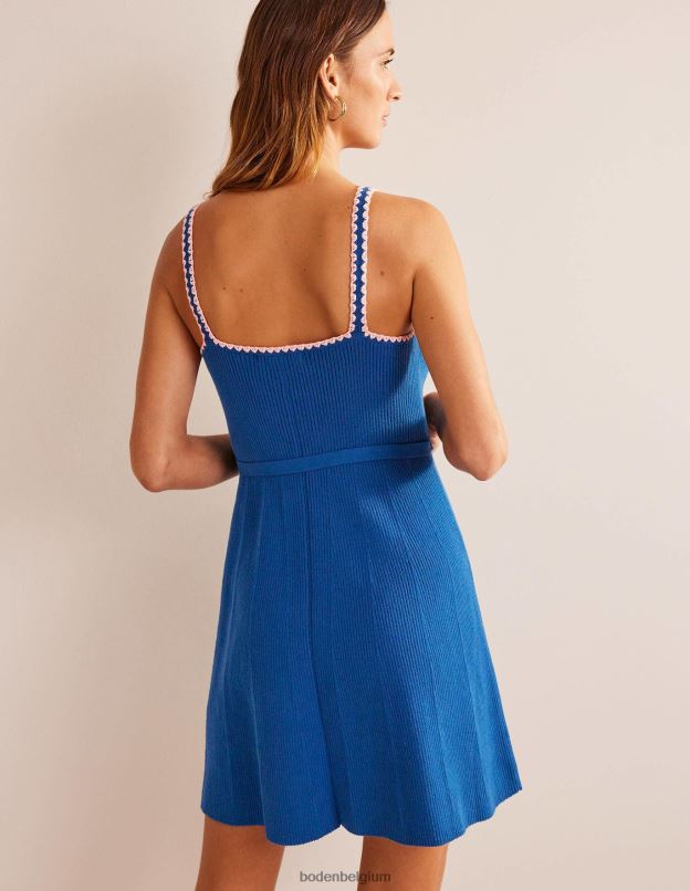 femmes Boden saphir robe en maille à finitions en crochet vêtements Z42D016