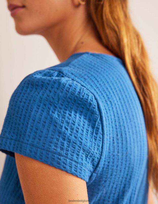 femmes Boden saphir robe thé en jersey seersucker vêtements Z42D02135