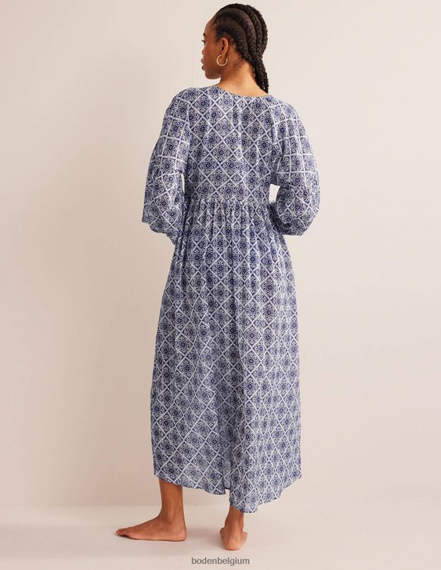 femmes Boden tourbillon d'ivoire et de flore caftan de plage maxi empire vêtements Z42D01567