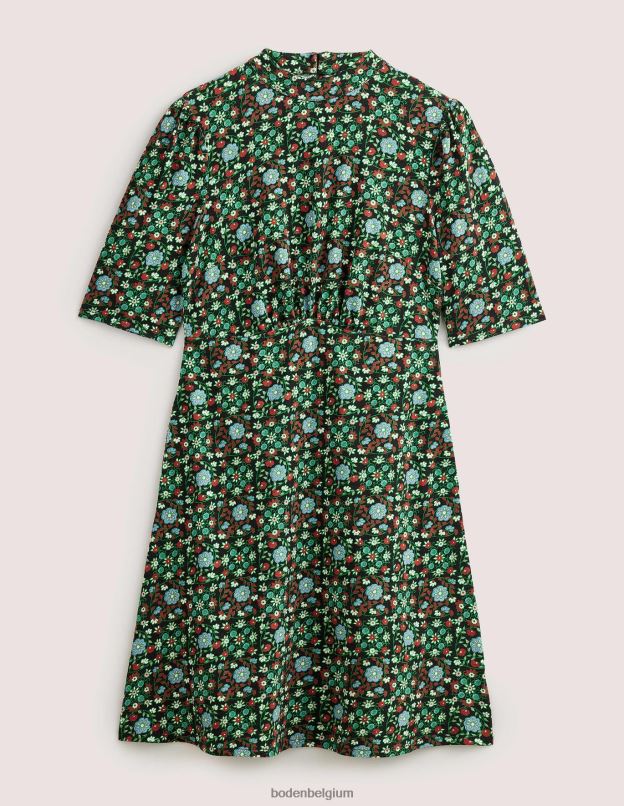 femmes Boden tourbillon noir et gardénia robe courte en jersey vêtements Z42D01403