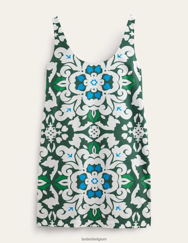 femmes Boden trekking vert et opulent pépin robe droite à encolure dégagée vêtements Z42D01093