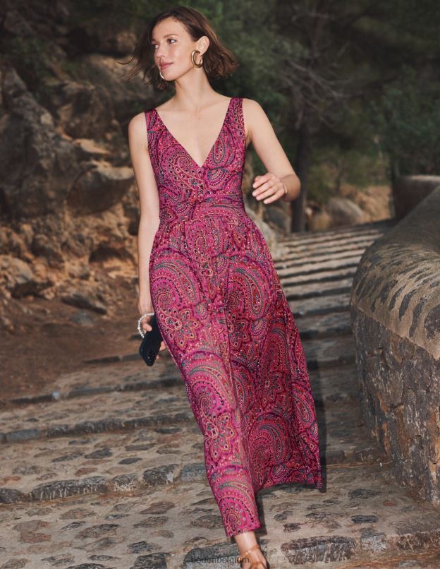 femmes Boden ultra rose et palais robe longue en jersey sans manches vêtements Z42D01142