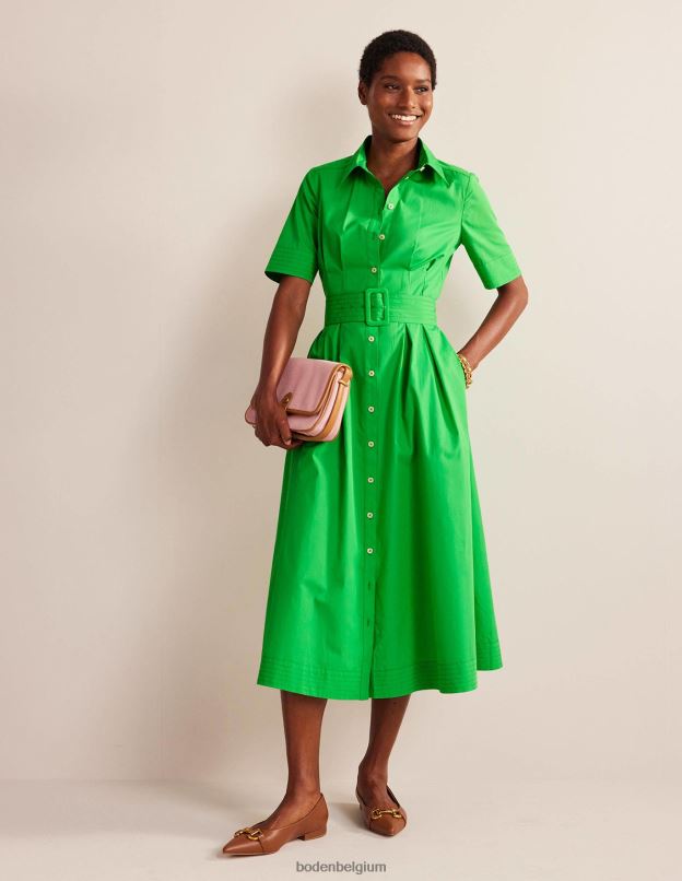 femmes Boden vert clair robe-chemise mi-longue pippa vêtements Z42D051