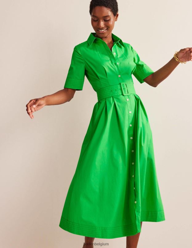 femmes Boden vert clair robe-chemise mi-longue pippa vêtements Z42D051