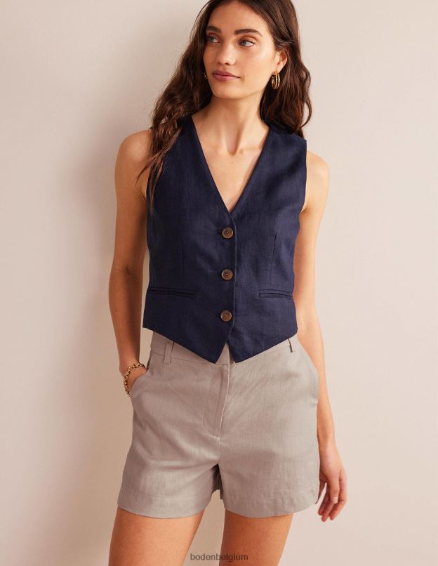 femmes Boden corde short ajusté en lin vêtements Z42D01564