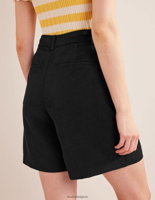 femmes Boden noir short décontracté en tencel vêtements Z42D01279