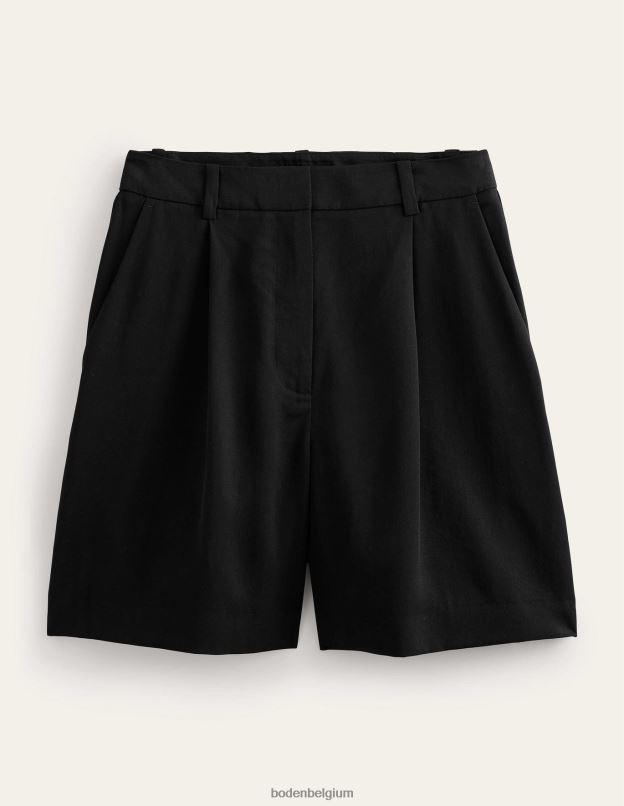 femmes Boden noir short décontracté en tencel vêtements Z42D01279