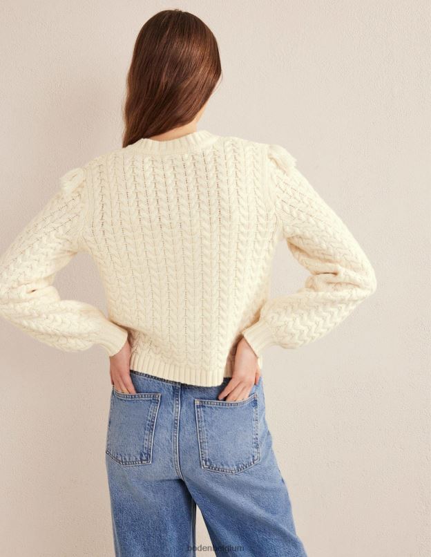 femmes Boden Ivoire cardigan à franges vêtements Z42D01781