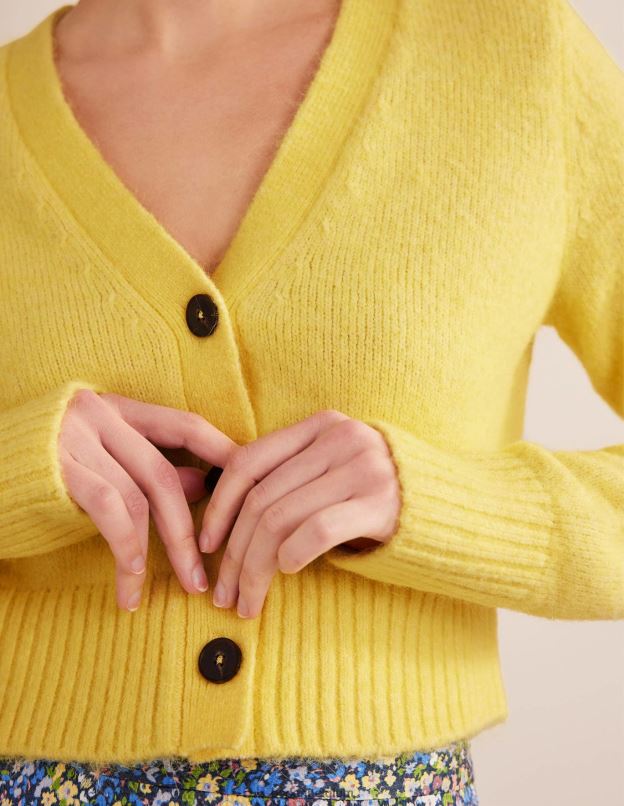 femmes Boden bourdon cardigan court duveteux à col V vêtements Z42D01673