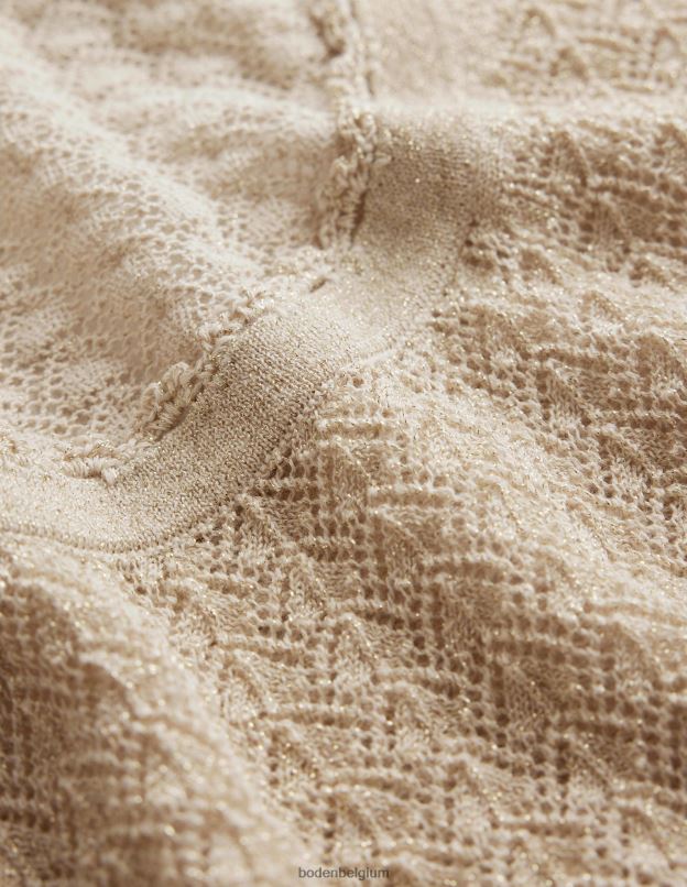 femmes Boden éclat d'or débardeur en maille pointelle vêtements Z42D01896