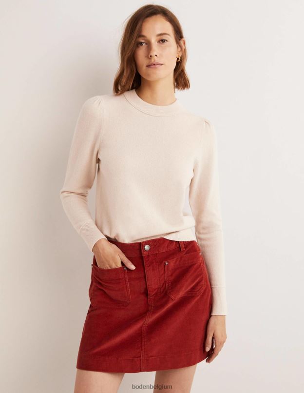 femmes Boden corde pull en cachemire à épaules bouffantes vêtements Z42D01551