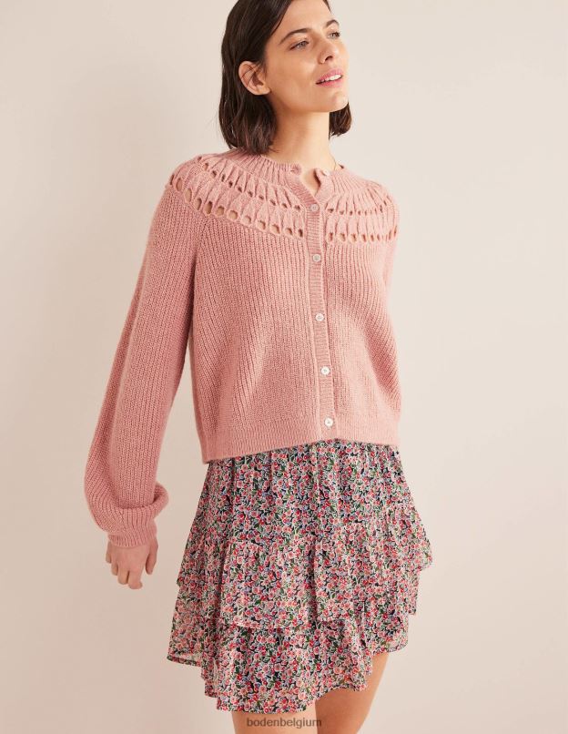 femmes Boden dahlia rose cardigan duveteux à volants vêtements Z42D01688