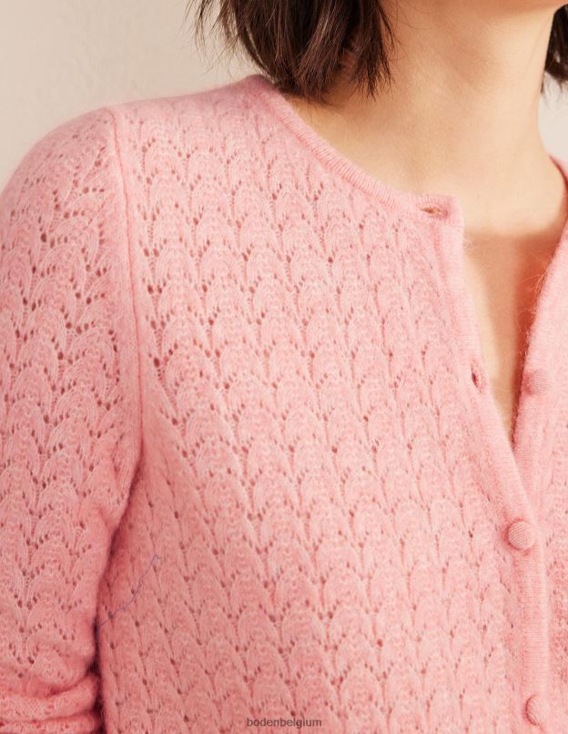 femmes Boden dahlia rose cardigan à manches longues en pointelle vêtements Z42D01267