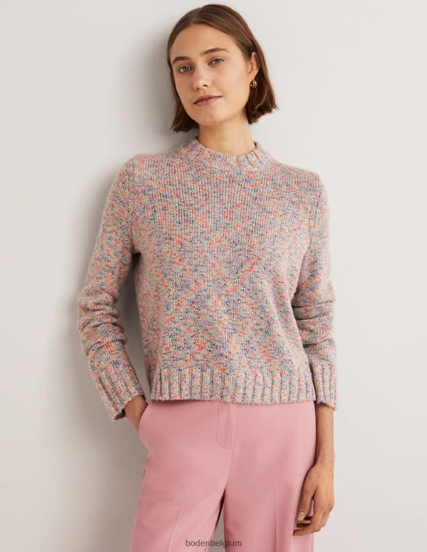 femmes Boden gris mélangé pull duveteux moucheté vêtements Z42D01544