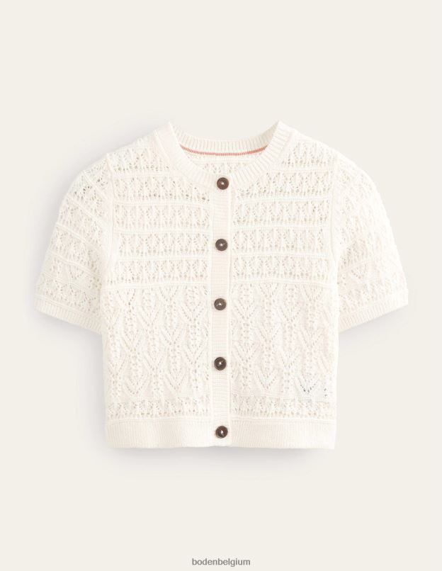 femmes Boden ivoire chaud cardigan à col rond en pointelle vêtements Z42D02106