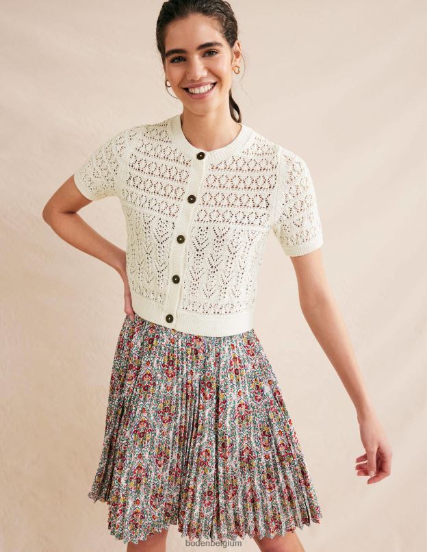 femmes Boden ivoire chaud cardigan à col rond en pointelle vêtements Z42D02106