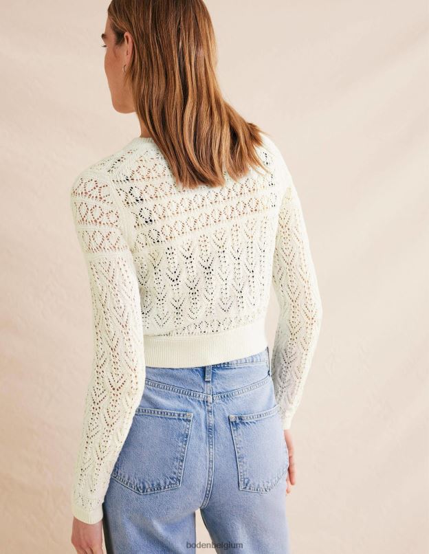 femmes Boden ivoire chaud cardigan en coton pointelle vêtements Z42D01418