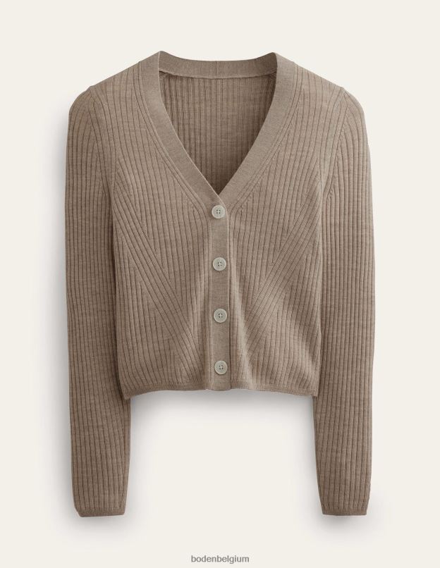 femmes Boden mélange chinchilla cardigan en mérinos côtelé vêtements Z42D02441