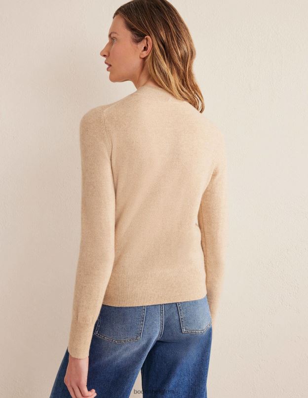 femmes Boden mélange chinchilla pull à col montant en cachemire vêtements Z42D01249