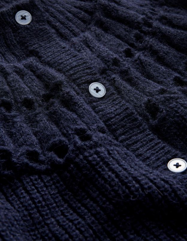 femmes Boden marine cardigan duveteux à volants vêtements Z42D01382