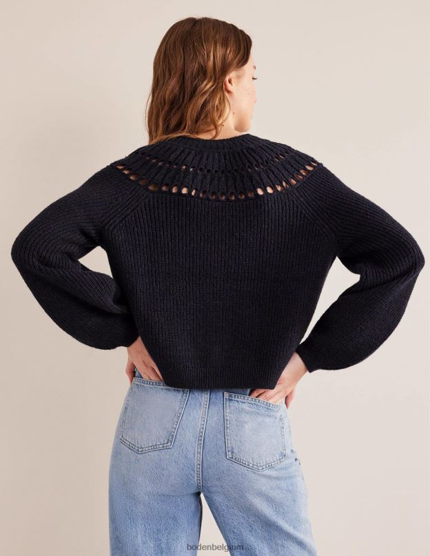 femmes Boden marine cardigan duveteux à volants vêtements Z42D01382