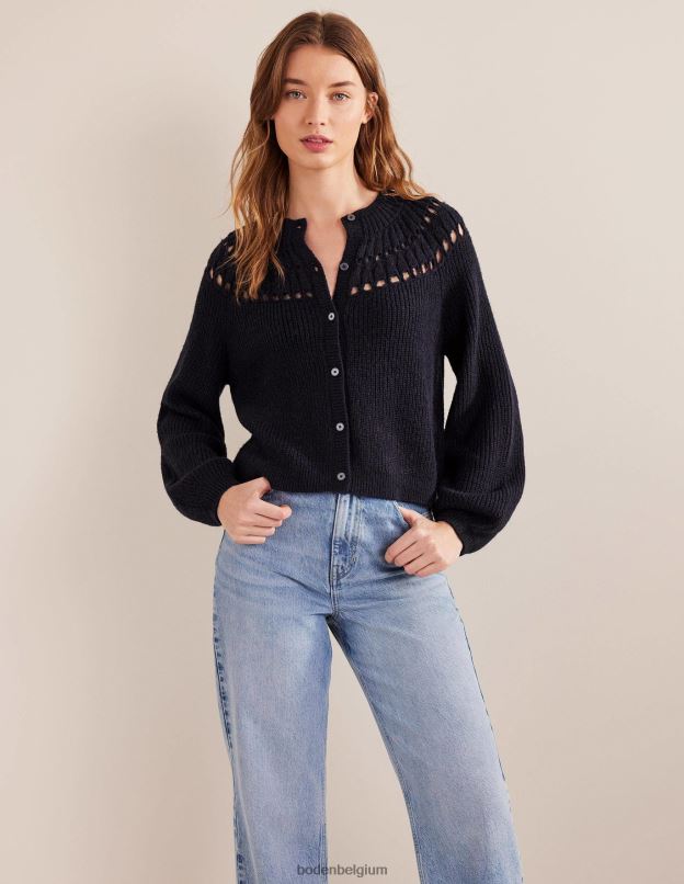 femmes Boden marine cardigan duveteux à volants vêtements Z42D01382