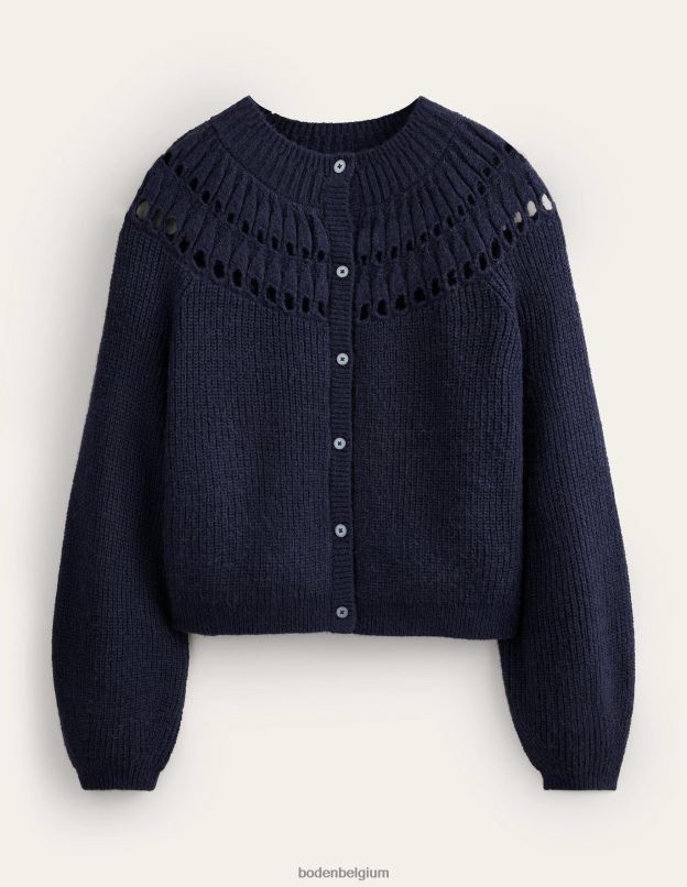 femmes Boden marine cardigan duveteux à volants vêtements Z42D01382