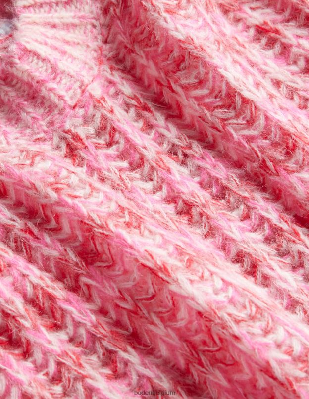 femmes Boden marne rose pull duveteux à larges côtes vêtements Z42D02021