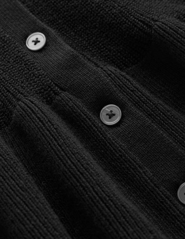 femmes Boden noir cardigan côtelé à basque vêtements Z42D0951