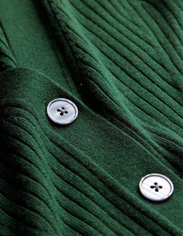 femmes Boden nuit d'émeraude cardigan côtelé court en mérinos vêtements Z42D01649